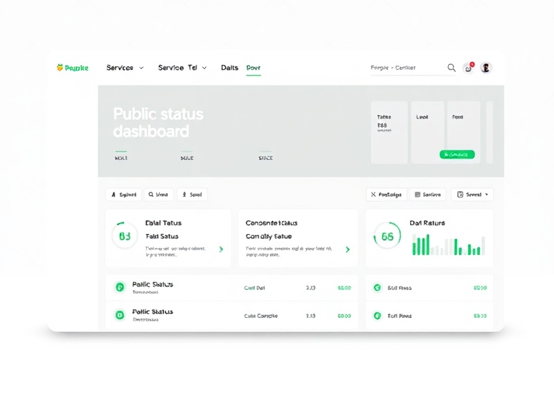 StatusPulse status page dashboard showing operational components, uptime percentages, and recent incident timeline for a SaaS application